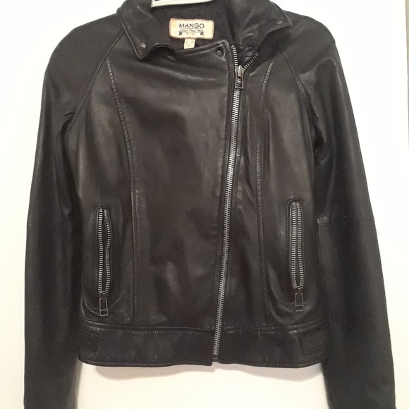 Mango leather jacket - Picture 5 of 7